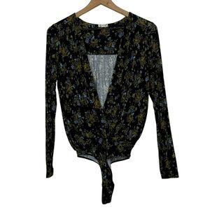 Intimately Free People Turnt Bodysuit Wrap Floral Night Combo Size Small